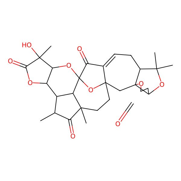 2D Structure of 18-Hydroxy-9,9,18,23,25-pentamethyl-4,8,16,20,28-pentaoxaoctacyclo[13.12.1.115,22.01,13.03,7.03,10.017,21.025,29]nonacos-12-ene-5,14,19,24-tetrone