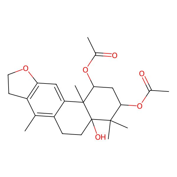 2D Structure of [(1S,3R,4aR,11bS)-1-acetyloxy-4a-hydroxy-4,4,7,11b-tetramethyl-2,3,5,6,8,9-hexahydro-1H-naphtho[2,1-f][1]benzofuran-3-yl] acetate