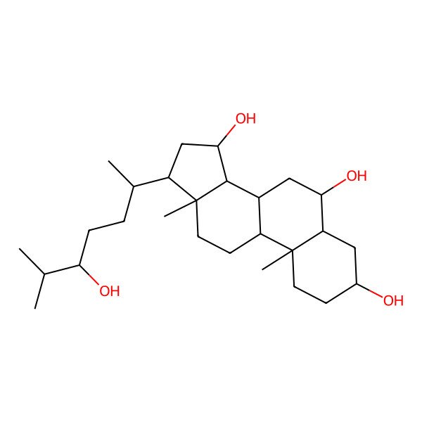 2D Structure of (20r,24s)-5alpha-Cholestane-3beta,6beta,15alpha,24-tetraol