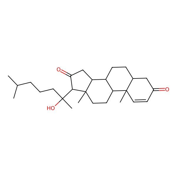 2D Structure of 20S-Hydroxycholest-1-en-3,16-dione