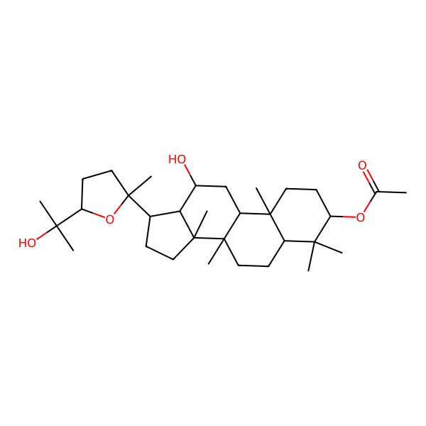 2D Structure of (20S,24S)-3-Acetyl-20,24-epoxydammarane-3,12,25-triol