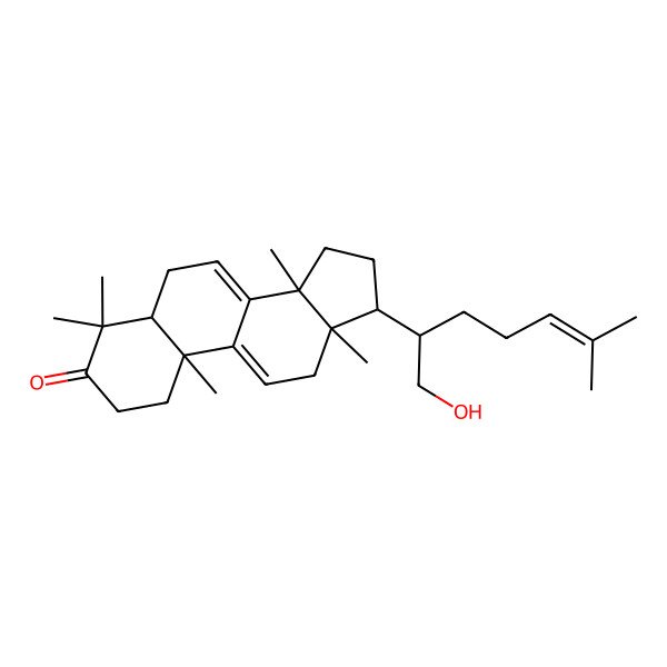 2D Structure of 21-Hydroxylanosta-7: 9(11)-24-trien-3-one