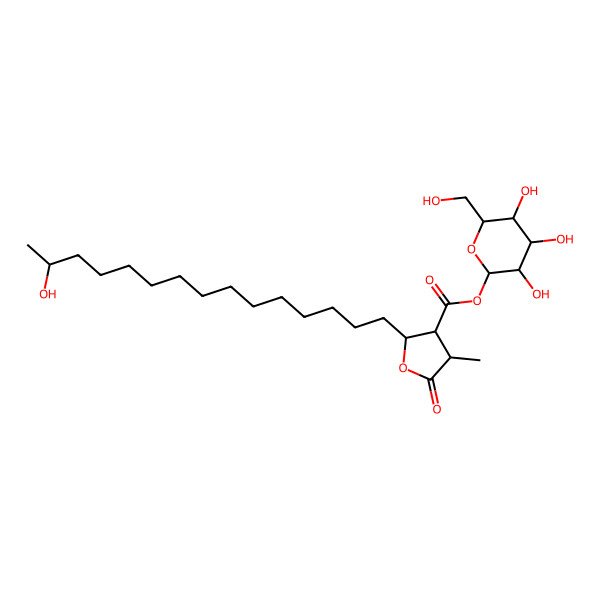 2D Structure of 21-O-b-d-Glucopyranosyl-18S-hydroxydihydroprotolichesterinate