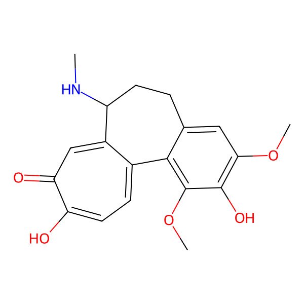 2D Structure of 2,10-dihydroxy-1,3-dimethoxy-7-(methylamino)-6,7-dihydro-5H-benzo[a]heptalen-9-one