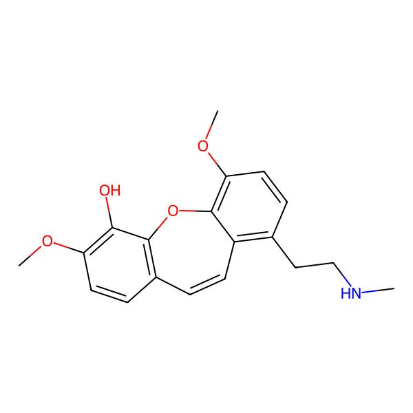 2D Structure of 2,10-Dimethoxy-7-[2-(methylamino)ethyl]benzo[b][1]benzoxepin-1-ol