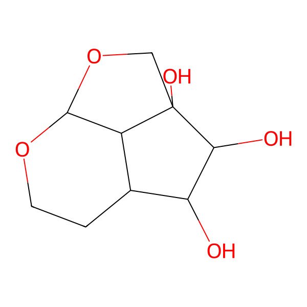 2D Structure of 2,10-Dioxatricyclo[5.3.1.04,11]undecane-4,5,6-triol