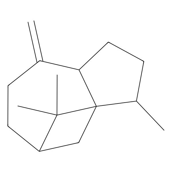2D Structure of 2,10,10-Trimethyl-6-methylidenetricyclo[7.1.1.01,5]undecane