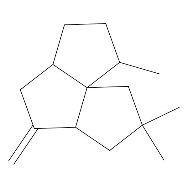 2D Structure of 2,10,10-Trimethyl-7-methylidenetricyclo[6.3.0.01,5]undecane