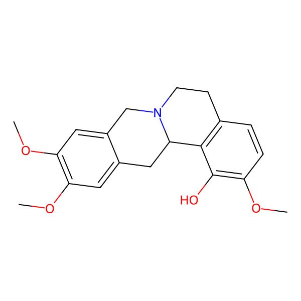 2D Structure of 2,10,11-trimethoxy-6,8,13,13a-tetrahydro-5H-isoquinolino[2,1-b]isoquinolin-1-ol