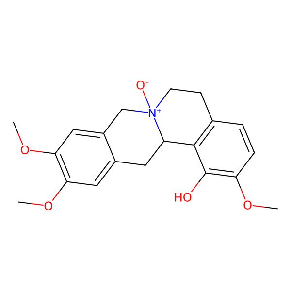 2D Structure of 2,10,11-trimethoxy-7-oxido-6,8,13,13a-tetrahydro-5H-isoquinolino[2,1-b]isoquinolin-7-ium-1-ol