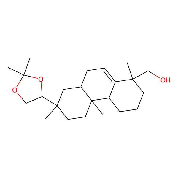 2D Structure of [7-(2,2-dimethyl-1,3-dioxolan-4-yl)-1,4b,7-trimethyl-3,4,4a,5,6,8,8a,9-octahydro-2H-phenanthren-1-yl]methanol