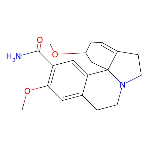 2D Structure of 2,11-dimethoxy-2,3,5,6,8,9-hexahydro-1H-indolo[7a,1-a]isoquinoline-12-carboxamide
