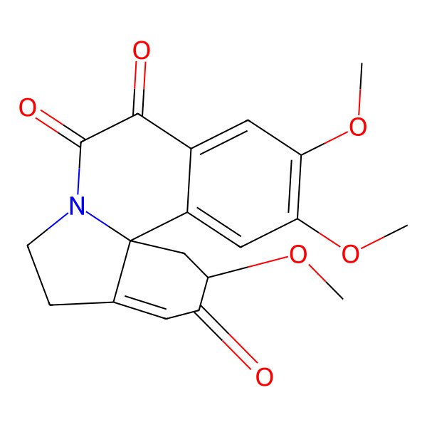 2D Structure of 2,11,12-Trimethoxy-1,2,5,6-tetrahydroindolo[7a,1-a]isoquinoline-3,8,9-trione