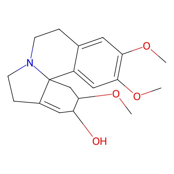 2D Structure of 2,11,12-trimethoxy-2,3,5,6,8,9-hexahydro-1H-indolo[7a,1-a]isoquinolin-3-ol