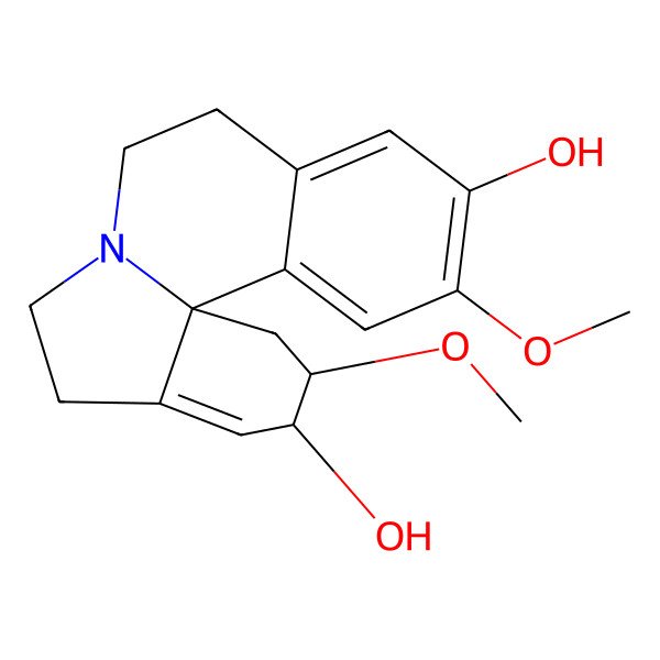 2D Structure of 2,12-dimethoxy-2,3,5,6,8,9-hexahydro-1H-indolo[7a,1-a]isoquinoline-3,11-diol