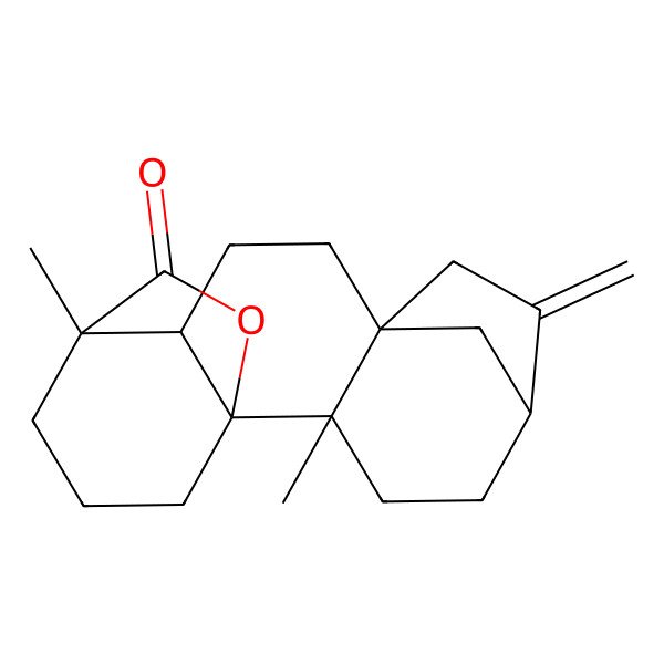 2D Structure of 2,12-Dimethyl-6-methylidene-16-oxapentacyclo[10.3.2.15,8.01,11.02,8]octadecan-17-one