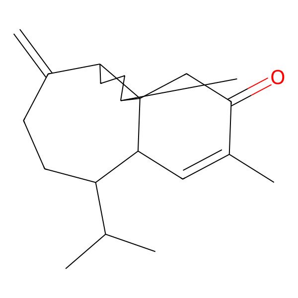 2D Structure of 2,12-Dimethyl-6-methylidene-9-propan-2-yltricyclo[8.4.0.01,5]tetradec-11-en-13-one