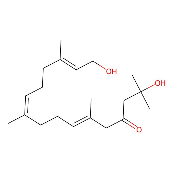 2D Structure of 2,16-Dihydroxy-2,6,10,14-tetramethylhexadeca-6,10,14-trien-4-one