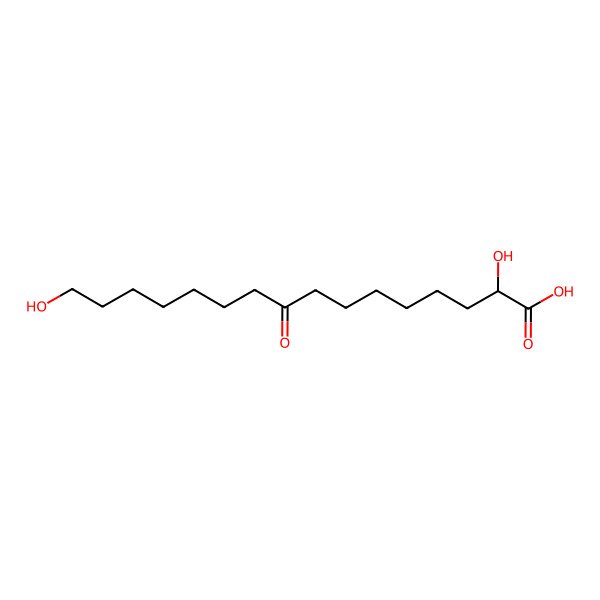 2D Structure of 2,16-Dihydroxy-9-oxohexadecanoic acid