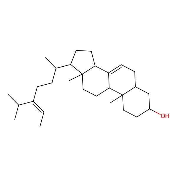 2D Structure of (3S,5S,9R,10S,13R,14R,17R)-17-((R,E)-5-Isopropylhept-5-en-2-yl)-10,13-dimethyl-2,3,4,5,6,9,10,11,12,13,14,15,16,17-tetradecahydro-1H-cyclopenta[a]phenanthren-3-ol
