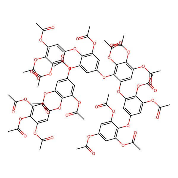 2D Structure of [3,5-Diacetyloxy-4-[3,4-diacetyloxy-5-[3,4,5-triacetyloxy-2-[3,5-diacetyloxy-4-[3,4,5-triacetyloxy-2-[3,5-diacetyloxy-4-(3,4,5-triacetyloxyphenoxy)phenoxy]phenoxy]phenoxy]phenoxy]phenoxy]phenyl] acetate