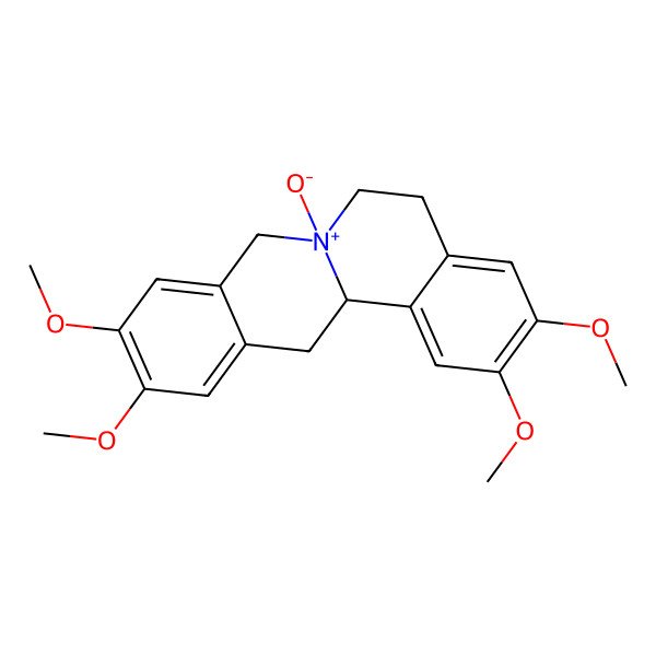 2D Structure of (7S,13aR)-2,3,10,11-tetramethoxy-7-oxido-6,8,13,13a-tetrahydro-5H-isoquinolino[2,1-b]isoquinolin-7-ium
