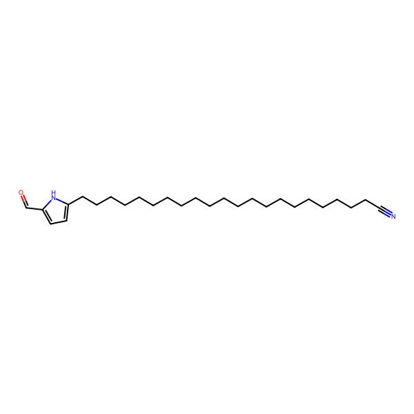 2D Structure of 22-(5-formyl-1H-pyrrol-2-yl)docosanenitrile
