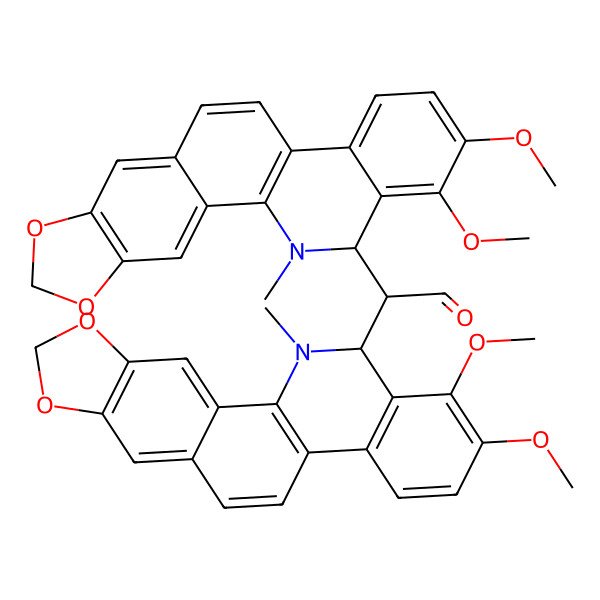 2D Structure of 2,2-bis(1,2-dimethoxy-12-methyl-13H-[1,3]benzodioxolo[5,6-c]phenanthridin-13-yl)acetaldehyde