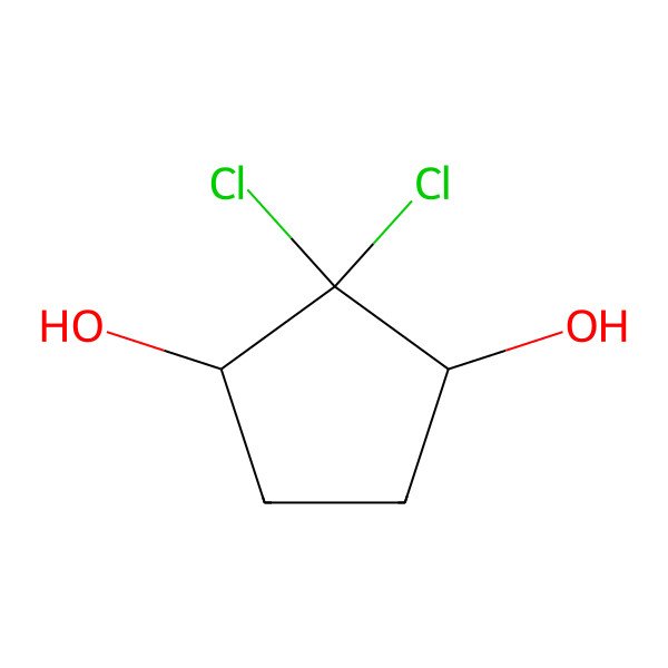 2D Structure of 2,2-Dichloro-1,3-cyclopentanediol