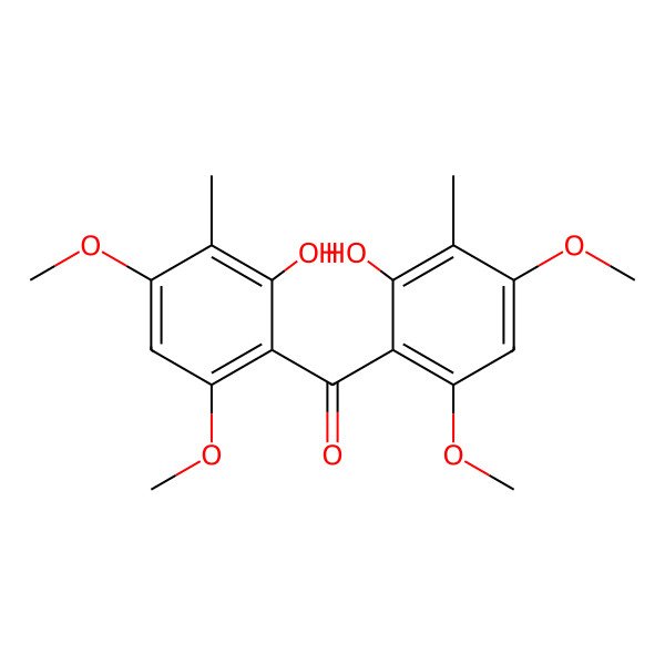 2D Structure of 2,2'-Dihydroxy-4,4',6,6'-tetramethoxy-3,3'-dimethylbenzophenone