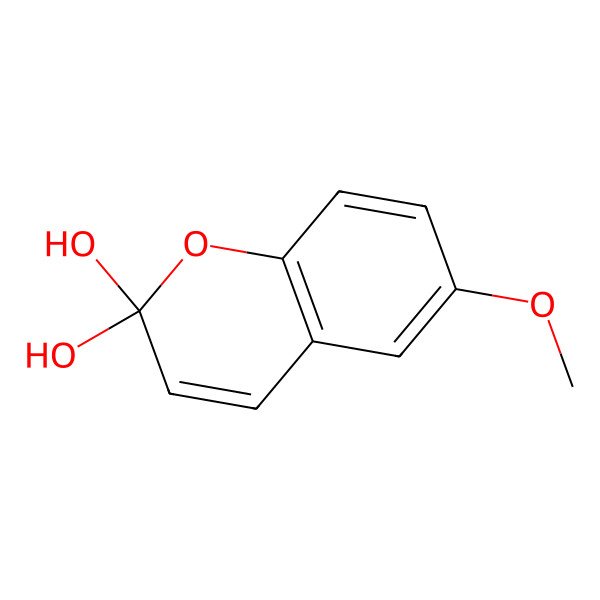 2D Structure of 2,2-Dihydroxy-6-methoxychromene