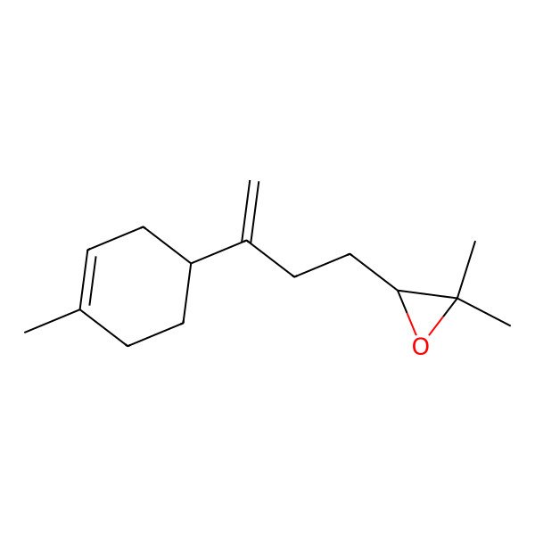 2D Structure of 2,2-Dimethyl-3-[3-(4-methylcyclohex-3-en-1-yl)but-3-en-1-yl]oxirane