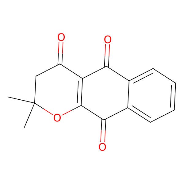 2D Structure of 2,2-dimethyl-3H-benzo[g]chromene-4,5,10-trione