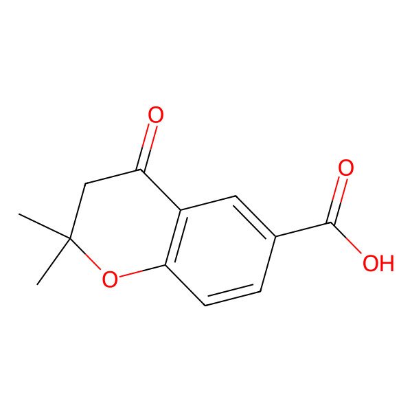 2D Structure of 2,2-Dimethyl-4-oxochroman-6-carboxylic acid 2D Structure of 2,2-Dimethyl-4-oxochroman-6-carboxylic acid