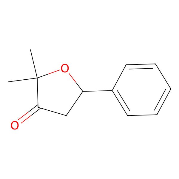 2D Structure of 2,2-Dimethyl-5-phenyloxolan-3-one