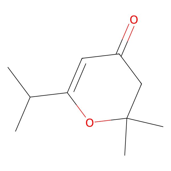 2D Structure of 2,2-dimethyl-6-propan-2-yl-3H-pyran-4-one