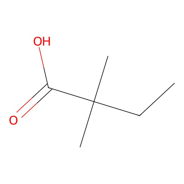 2D Structure of 2,2-Dimethylbutyric acid