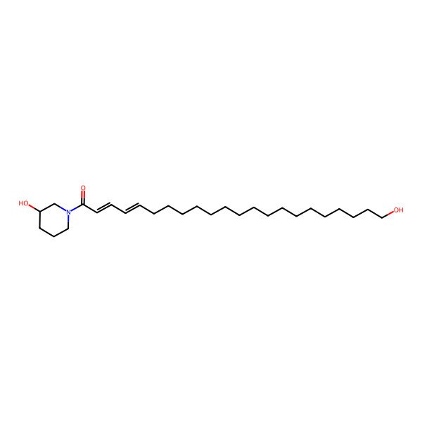 2D Structure of 22-Hydroxy-1-(3-hydroxypiperidin-1-yl)docosa-2,4-dien-1-one 2D Structure of 22-Hydroxy-1-(3-hydroxypiperidin-1-yl)docosa-2,4-dien-1-one