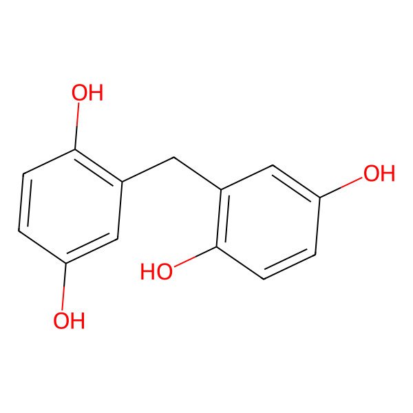2D Structure of 2,2'-Methylenedi(benzene-1,4-diol)