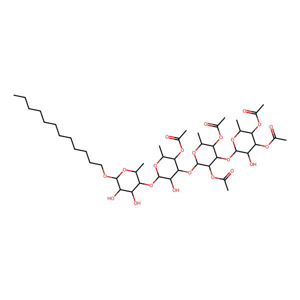 2D Structure of [4-[3,5-Diacetyloxy-4-(4,5-diacetyloxy-3-hydroxy-6-methyloxan-2-yl)oxy-6-methyloxan-2-yl]oxy-6-(6-dodecoxy-4,5-dihydroxy-2-methyloxan-3-yl)oxy-5-hydroxy-2-methyloxan-3-yl] acetate