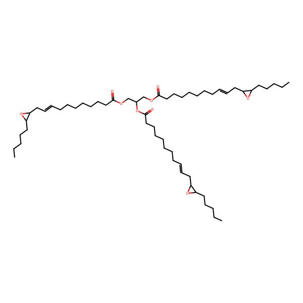 2D Structure of 2,3-bis[[(Z)-11-[(2S,3R)-3-pentyloxiran-2-yl]undec-9-enoyl]oxy]propyl (Z)-11-[(2S,3R)-3-pentyloxiran-2-yl]undec-9-enoate