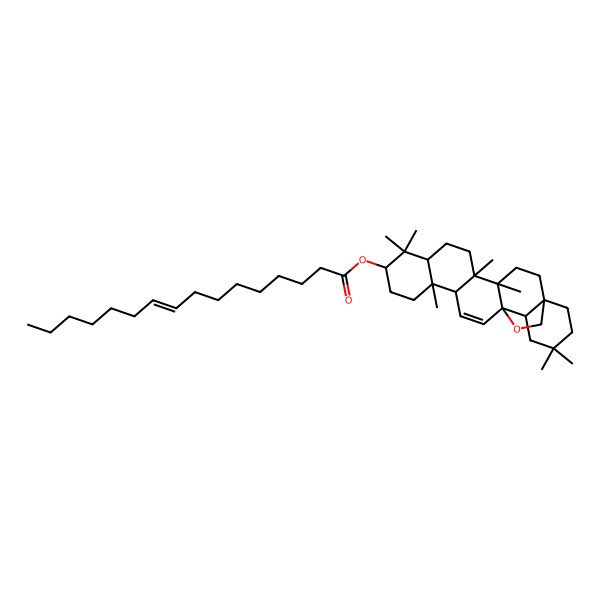 2D Structure of (4,5,9,9,13,20,20-Heptamethyl-24-oxahexacyclo[15.5.2.01,18.04,17.05,14.08,13]tetracos-15-en-10-yl) hexadec-9-enoate
