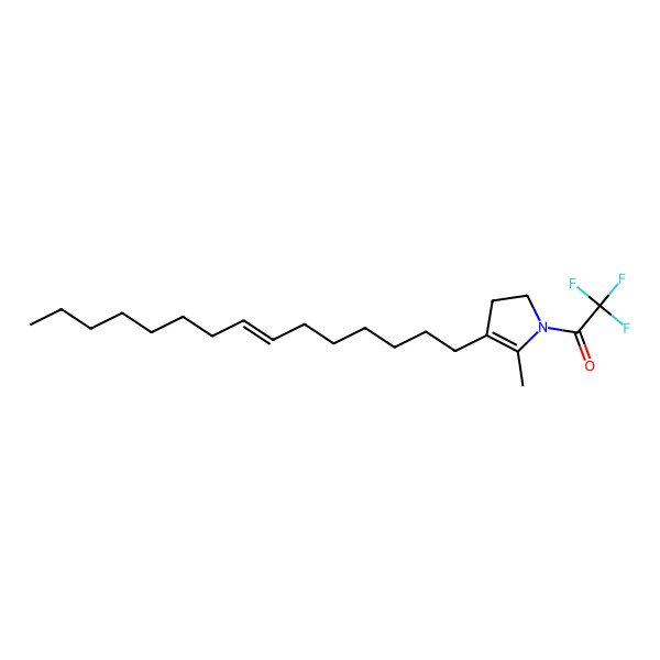 2D Structure of 2,2,2-Trifluoro-1-(5-methyl-4-pentadec-7-enyl-2,3-dihydropyrrol-1-yl)ethanone
