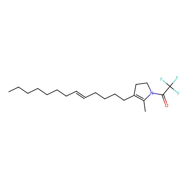 2D Structure of 2,2,2-Trifluoro-1-(5-methyl-4-tridec-5-enyl-2,3-dihydropyrrol-1-yl)ethanone