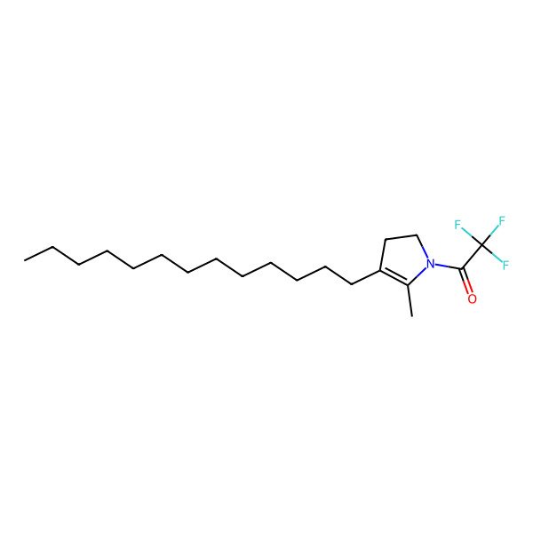 2D Structure of 2,2,2-Trifluoro-1-(5-methyl-4-tridecyl-2,3-dihydropyrrol-1-yl)ethanone
