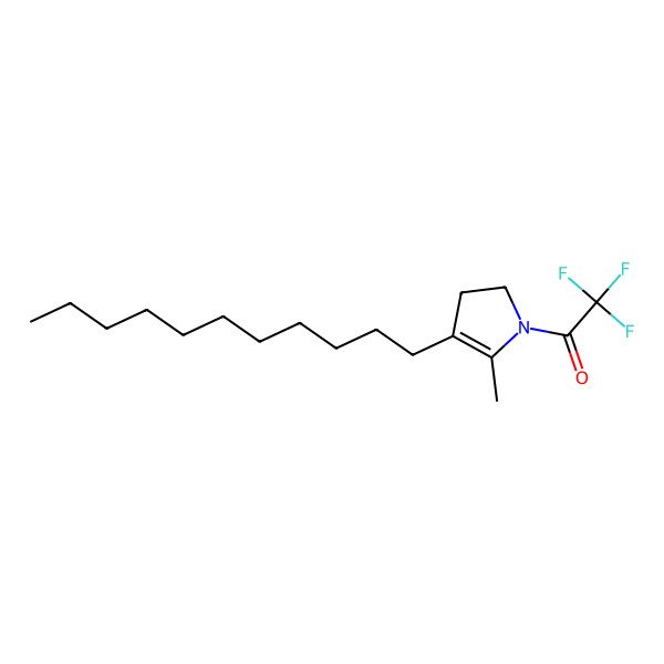 2D Structure of 2,2,2-Trifluoro-1-(5-methyl-4-undecyl-2,3-dihydropyrrol-1-yl)ethanone