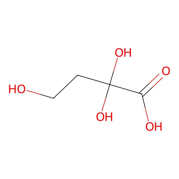 2D Structure of 2,2,4-Trihydroxybutanoic acid