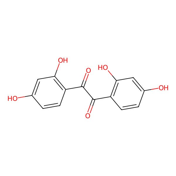 2D Structure of 2,2',4,4'-Tetrahydroxybenzil