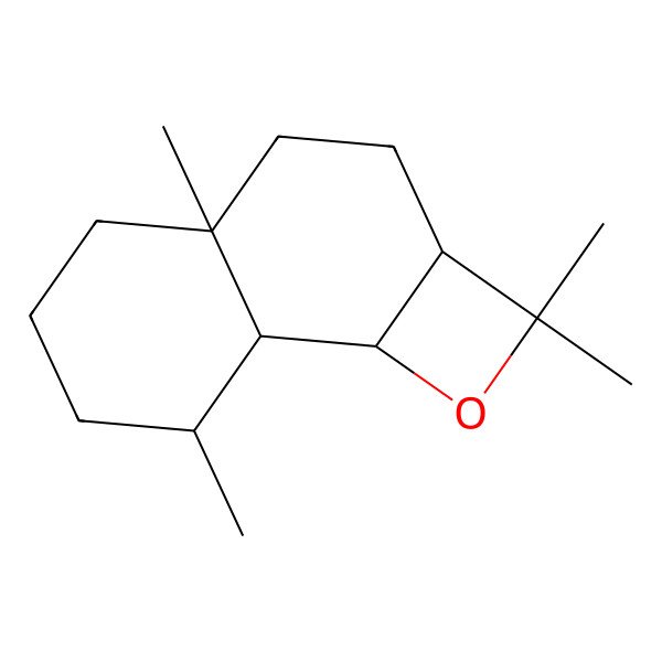 2D Structure of 2,2,4a,8-tetramethyl-3,4,5,6,7,8,8a,8b-octahydro-2aH-naphtho[1,2-b]oxete