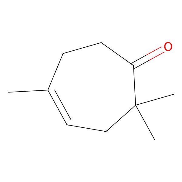 2D Structure of 2,2,5-Trimethyl-4-cyclohepten-1-one